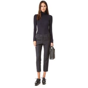 THEORY | "Treeca 2" Brisk Check Wool Cashmere Crop Trousers